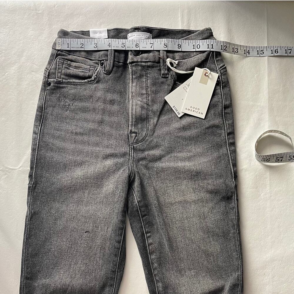 New Good American Good High Waist Skinny Jeans in Black 179 Women's Size 2/26 - Picture 10 of 10